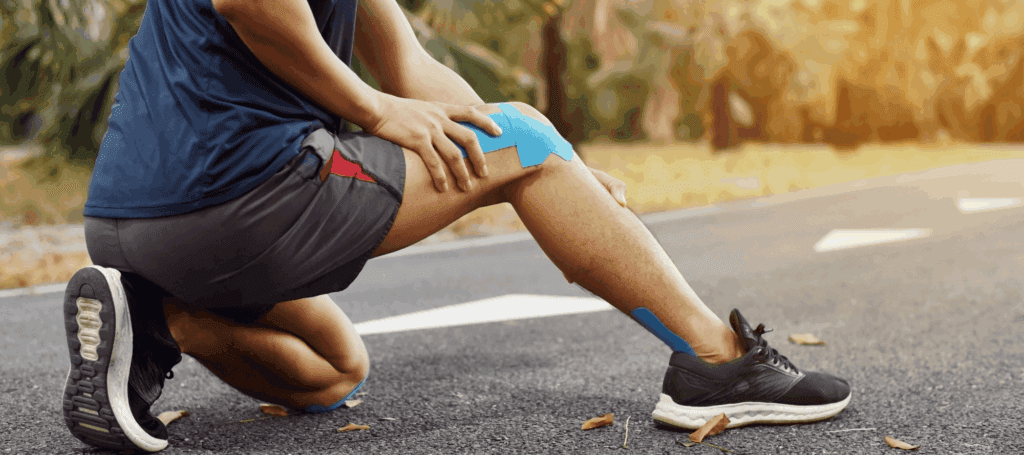 Man experiencing knee pain, highlighting the importance of proper rehabilitation after knee replacement surgery