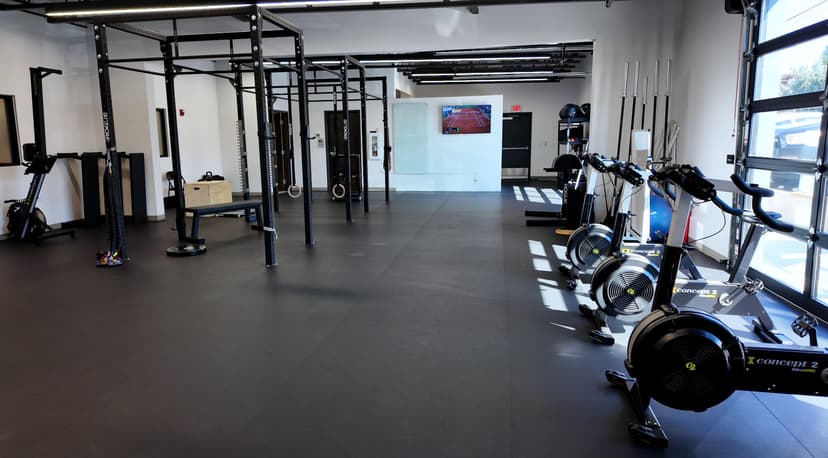 Sunlit training floor at The Performance Collective in Bend