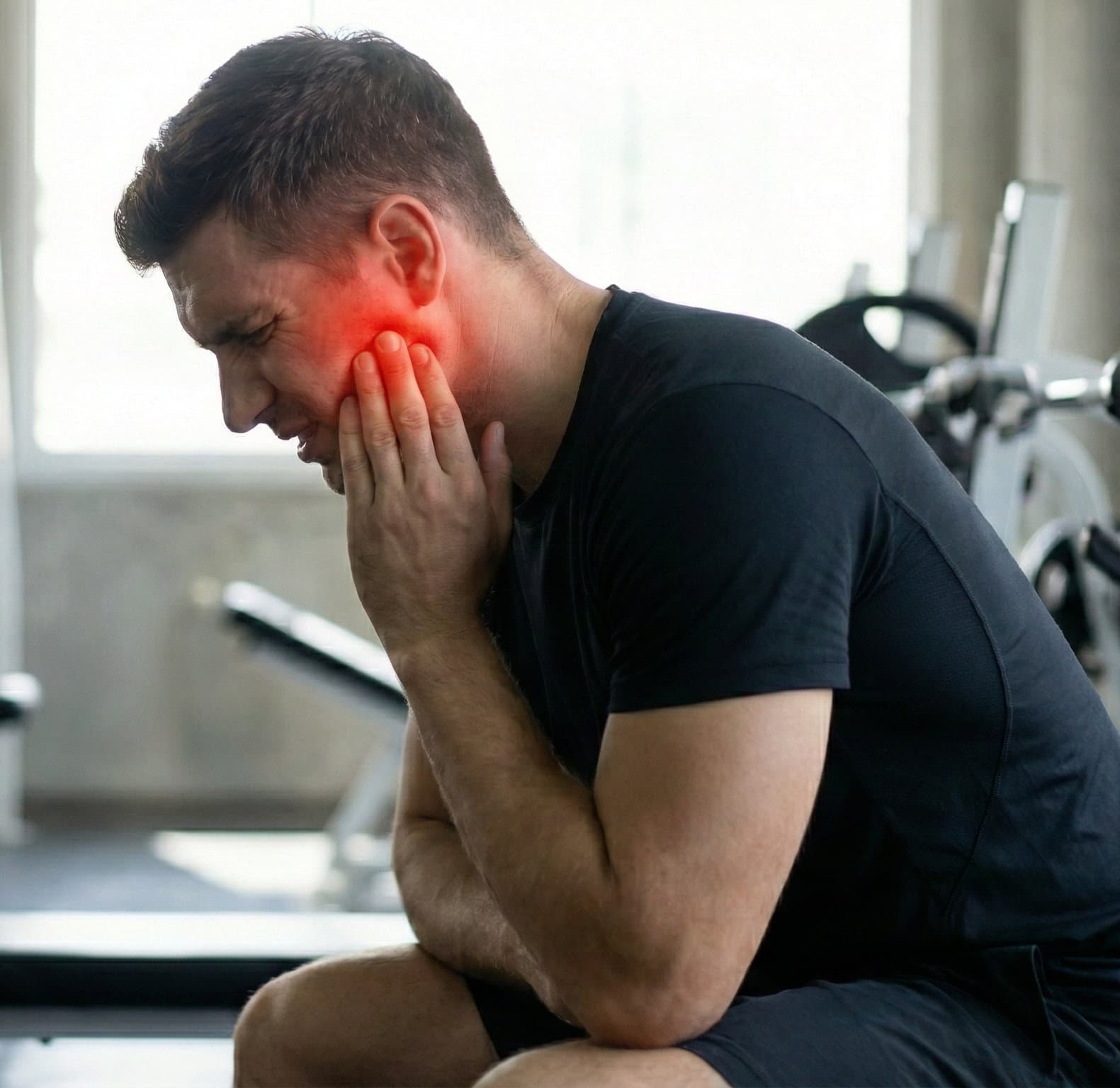 Physical therapist assessing a patient's jaw for TMJ pain in Bend, Oregon